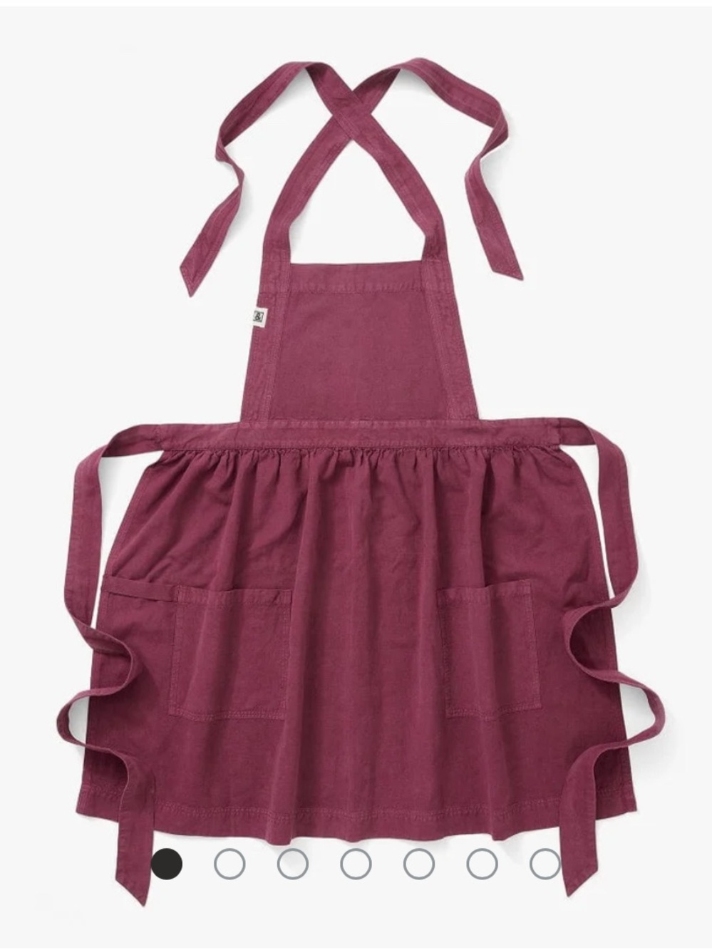 Pinafore apron- color pomegranate- Hedley & Bennett